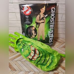 Classic Ghostbusters Deluxe Halloween Costume Youth sz Sm 4-6 Slimer Candy Bag